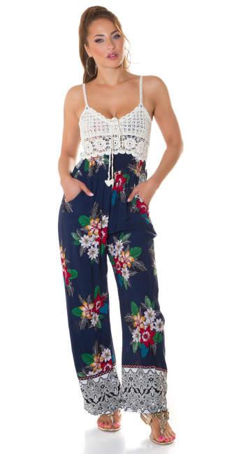 Trendy boho look Jumpsuit with pockets Navy